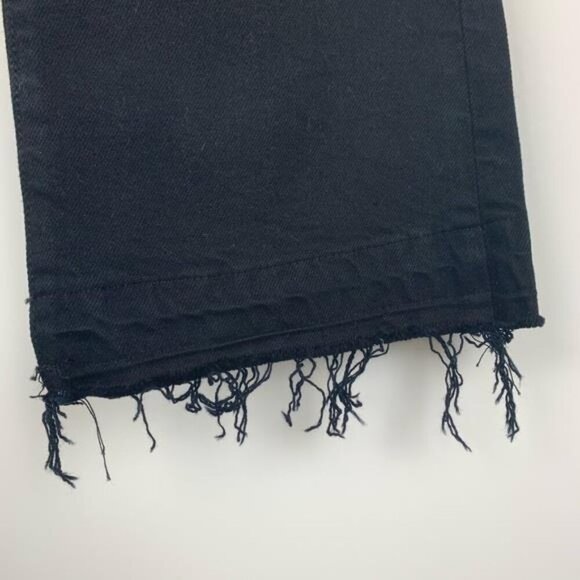 Derek Lam Denim Gia‎ Mid Rise Cropped Flare 28 Black Fray - Picture 6 of 8